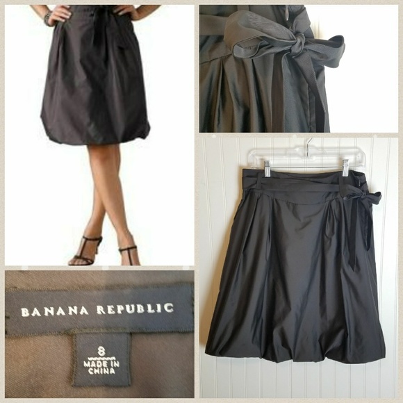 Banana Republic Dresses & Skirts - Banana Republic Bubble Brown Bow Party Dress Skirt